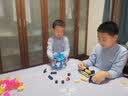 红豆儿童保暖内衣套装棉男女童加厚秋衣秋裤三层夹棉睡衣S5051浅蓝120 实拍图
