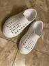 native纯色Jefferson洞洞鞋男女款童鞋亲子鞋户外休闲凉鞋EVA洞洞鞋 白色|白色 24 (155mm） 实拍图