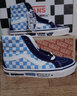 VANS范斯官方 SK8-Hi克莱因蓝棋盘格安纳海姆元气卡通风板鞋 蓝色/蓝白棋盘格 36.5 实拍图