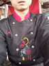 馨源衣佰厨师服长袖工作服定制餐厅饭店酒店餐饮夏季短袖厨房男女同款工衣 黑色长袖 4XL 实拍图