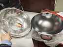 洽硕 陆川铸铁生铁不粘锅炒锅无涂层双耳圆底铁锅家用炒菜锅燃气灶适用锅具 真不锈36cm【带盖】+锅铲 实拍图