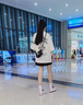 帕拉丁（PALLADIUM）运动T恤纯棉印花短袖T恤时尚百搭舒适男女同款短袖 178011-232-香草冰色 L 实拍图