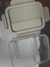 Glasslock 进口保鲜盒微波炉饭盒耐热玻璃分隔便当盒配叉勺餐具1000ml 米色 晒单实拍图