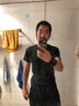 昇亿 运动套装男士健身服秋冬季运动服速干紧身衣健身裤跑步足球篮球 透气（拼接短袖三件套） XXL 实拍图
