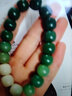 赢夫人（Mrs win）【赢夫人 】原生态菩提子手串男绕指柔阴皮菩提根渐变手链老型桶 渐变绿素串18颗/+绳DBZ 老桶型菩提根【11-12mm】 实拍图