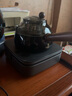 全度（Quandu） 玻璃蒸煮一体四代茶壶玻璃侧把壶电陶炉煮茶壶木把茶具 猫眼二代电陶炉灰+墩墩壶 900ml 实拍图