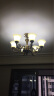 可洛 欧式吊灯客厅灯全铜餐厅灯美式复古灯具卧室灯别墅楼梯灯饰 3头双色咖啡金+送三色光源 实拍图