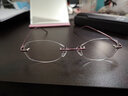 菲尔渡边 超轻钛镜架配超韧渐进色镜片防蓝光钻石无框切边近视眼镜1062 钛架+1.61无色非球超韧镜片 实拍图