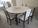 初屋 餐桌 实木岩板餐桌现代简约大理石餐桌椅组合可伸缩折叠吃饭桌子 1.5米餐桌+茶几电视柜-12MM岩板 一桌六椅 实拍图