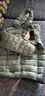 雅鹿轻薄羽绒服女短款连帽秋冬新款90绒轻便外套ap 浅绿色 185/4XL 实拍图