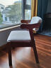 岳虎 实木可折叠椅家用椅子餐椅靠背椅办公椅电脑椅北欧简约便携 折叠升级款#浅色+浅灰色布 实拍图