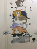 呢呢 卡通可爱猫咪防水墙纸贴画走廊墙壁贴纸儿童房卧室布置装饰墙贴自粘 顽皮叠叠猫 实拍图