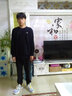 安踏（ANTA）卫衣t恤男士夏季季款圆领打底衫透气外套跑步上衣运动服青少年 7405-1麦仁灰 L 175 -适合120-140斤 实拍图