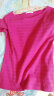 班尼路秋季女士T恤休闲简约纯色一字领上衣短袖范内搭女生打底衫 69R 紫酒红 M 实拍图
