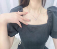 蒂梵思町一鹿有你项链女莫桑钻石锁骨链饰品吊坠定情信物生日礼物送女友 【J东仓发】1克拉莫桑钻项链 实拍图