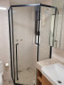 圣莉亚（SENLIA） 淋浴房定制窄边框一字型玻璃隔断干湿分离网红浴室卫生间AN0110 双移 升级不锈钢+4轨16轮 648/㎡ 8MM钢化玻璃 实拍图