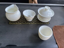 MULTIPOTENT中国白瓷羊脂玉 如脂玉 整套功夫茶具 雅韵杯套装9头精美伴手礼盒 实拍图