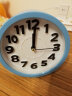 康巴丝（Compas）  创意简约可爱闹钟 小闹表 懒人床头座钟闹钟学生儿童闹钟 KT10蓝色圆形闹钟 实拍图