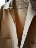 皮尔卡丹春季短外套女装新品韩版风衣短款休闲夹克上衣潮毛呢大衣女外套 莹白色 XL【建议126-135斤】 实拍图