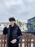 帝欧莱夫 马甲男秋冬季新款外套加厚保暖连帽上衣坎肩无袖衫棉服潮流男装 黑色 XL (推荐体重120-135斤) 实拍图