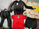 懿派儿童运动紧身衣训练服男女童足球篮球服四件套健身速干衣YIPAI 19205红色+加绒黑灰 四件套 30码150CM70斤左右 实拍图