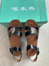 啄木鸟妈妈凉鞋真皮中老年50岁夏季新款女士软底女鞋中年平底老人防滑女 黑色 38 实拍图