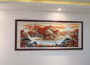思荷国画山水画客厅招财装饰字画办公室风景靠山挂画鸿运当头背景壁画 款式1李嘉诚同款【鸿运当头】 208*86 CM 实拍图