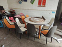 丰舍 餐桌 岩板实木餐桌椅组合现代简约家用小户型餐台可伸缩折叠饭桌 1.5米黑灰色【意大利灰岩板】 一桌十椅 实拍图