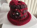 森罗慕彤老年人冬季帽子女式奶奶针织中老年加绒厚毛线盆帽保暖帽老太太帽 紫色五钻 55-58 实拍图