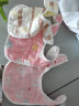 北极绒 口水巾婴儿童宝宝6层纱布围嘴纯棉吸水围兜新生儿3条装女宝U型款 实拍图