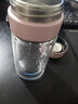 繁简茶水分离杯男女双层玻璃杯迷你网红水杯子便携旅行创意泡茶杯 梦幻粉250ML带杯套杯刷 实拍图