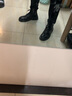 跨足行【牛皮】马丁靴男士秋冬季英伦高帮皮鞋增高黑色透气大码中帮皮靴 黑色6孔拉链【四季款】 43 码（=运动鞋44） 实拍图