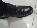 金猴（JINHOU）皮鞋男三接头镂空皮凉鞋套脚一脚蹬商务正装鞋办公室特大码男皮鞋 黑色 加绒款 偏大一码 39 实拍图