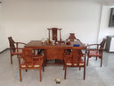 安邸红木家具 非洲花梨（学名:刺猬紫檀）茶几桌实木茶桌功夫茶桌茶台新中式茶桌椅组合 1.98茶桌+1大官帽椅+4圈椅 实拍图