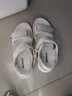 回力女鞋透气凉鞋新款夏季学生百搭平底时尚一字带仙女风沙滩鞋 米色 37 实拍图