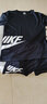欧联霸运动套装短袖男夏季跑步服休闲两件套速干衣T恤五分裤足球训练服 黑色 L（建议100-120斤） 实拍图
