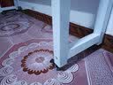 羽苑池 跨床桌可移动多功能双人床桌长条桌笔记本电脑懒人床上书桌桌子 白架+白色桌面 200*40*80CM【适合1.8米床】 实拍图