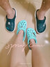 crocs卡骆驰洞洞鞋贝雅卡骆班轻便耐磨一脚蹬休闲鞋|205089 石板灰/青柠绿-0GX 36 /37(220mm) 实拍图