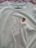 茵曼夏装新款少女活力运动休闲弹力波浪边宽松圆领短袖T恤女 白色-草莓 XL 晒单实拍图