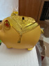 礼佳诚 金猪存钱罐大号创意萌猪纸币储蓄罐成人生日礼物陶瓷招财猪摆件 BJ小号绒沙金亿万富翁储蓄罐 实拍图
