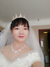 红妆饰佳 一字肩婚纱礼服2025新款仪式纱 新娘小个子出门纱拖尾主婚纱 6149浅香槟平地款 M 实拍图