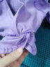 艾舞戈儿童舞蹈服秋冬季长袖小外套坎肩毛衣女孩跳舞上衣女童练功服披肩 紫罗兰（弹力棉） L 实拍图