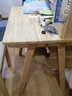 布匠 布匠家私 全实木书桌学生学习桌小户型书房家具电脑桌家用书架组合写字桌 书架版（原木色）+16椅 80cm*60cm*75cm单抽屉 实拍图
