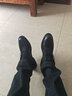 秋冬新款加绒保暖男靴马丁靴男英伦风高帮皮鞋真皮复古短靴潮流百搭中帮男士皮靴头层牛皮靴子潮 黑色 43 实拍图
