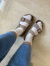 Devo的沃软木凉鞋男女同款休闲凉鞋夏季勃肯鞋情侣外穿沙滩凉拖鞋2627 灰色反绒皮 34 （建议拍小一码） 实拍图