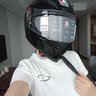 AGV K1S头盔K1摩托车机车全盔四季通用全覆式跑盔男女广角通风透气3C K1S-BLACK（亮黑） S（适合52-54头围） 实拍图