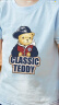 Classic Teddy精典泰迪儿童短袖T恤童装女童上衣男童夏装宝宝衣服1 28熊同色插肩深蓝 110 实拍图