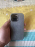 0度 适用苹果15ProMax手机壳翻毛皮保护套 iPhone15pro欧缔兰磁吸保护套女生情侣个性毛绒手机壳 深空灰-意大利Alcantara材质 iPhone 15Pro 实拍图