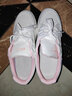 回力女鞋小白鞋女2024新款女鞋春夏季透气网鞋运动板鞋百搭休闲鞋子女 【皮面】9635白粉 40 实拍图