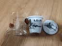 杰艺泡茶壶红茶茶具茶壶玻璃陶瓷过滤双耳泡茶器功夫茶壶花茶冲茶器 泡茶器-富春图 实拍图